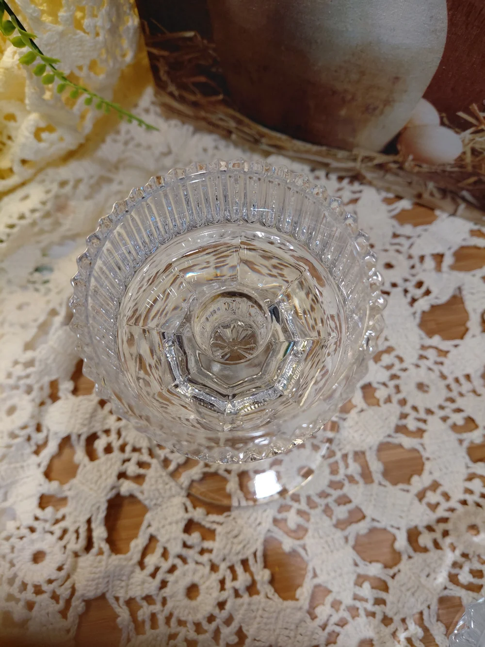 Vintage Shannon Crystal By Godinger Clear Cut Crystal Mini Lamp- Fairy Lamp 2pc
